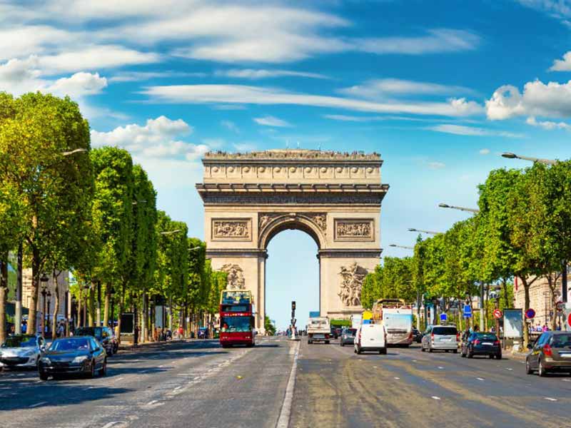 Billede af Triumfbuen i Paris, Frankrig.